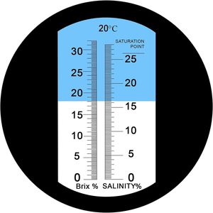 Réfractomètre 2-en-1 Brix et Salinité à Double Échelle 0-32% Brix & 0-28% Salinité avec ATC pour Chlorure de Sodium dans les Aliments, la Bière, la <span class=keywords><strong>Saumure</strong></span> et les Fruits - Product Image 5