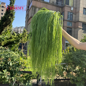 DC260 Vente en gros de longues tiges de gazon vert suspendues de 110 cm, verdure artificielle pour arrière-plan, chemin de table et arrangements - Product Image 1