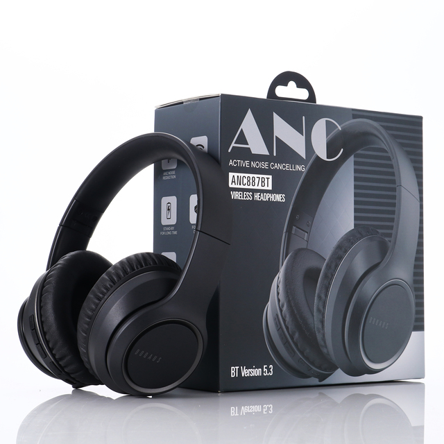 DOQAUS Hybrid ANC Headset Latest Design Active Noise Canceling ANC Over Ear Wireless Headphones for PC/Mobile Phone