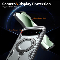 Étui de téléphone magnétique antichoc durable avec support rotatif à 360°, protection anti-chute pour les modèles Google et Samsung