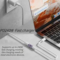 Extensor OTG USB4 C a C Hembra, PD 3.1 240W 80Gbps 16K 60HZ, Carga Rápida, Adaptador de Aleación de Aluminio