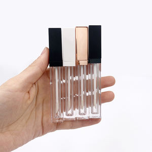 Emballages de Rouge à Lèvres en Stock – Tubes Vides Rectangulaires Transparents avec Couvercles Blancs, Noirs et Roses - Product Image 1