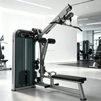 Mesin Lat Pulldown Seated Row Multi-Fungsi DINUO Rangka Baja Solid Beban Berat Dapat Disesuaikan (70-120kg) Tugas Berat untuk Latihan Punggung dan Dada