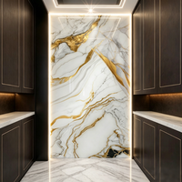 Autocollant mural en mousse IXPE de haute qualité, texture marbre brillant, imperméable, anti-moisissure, film décoratif pour espaces commerciaux
