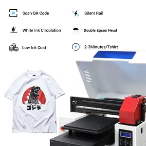 DTG 프린터 DTG 프린터 티셔츠 인쇄 기계 까마귀 Tshirt 양말 디지털 프린터 Refinecolor 새로운 기술 A1 프린터 섬유