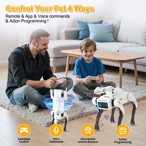 Cane Robot Interattivo EPT Controllato Tramite <span class=keywords><strong>App</strong></span> per Apprendimento STEM, Cane Robot RC Spara Proiettili, Divertente Giocattolo Robotico Intelligente e Multifunzionale per Bambini - Product Image 2