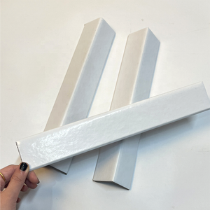 Protectores de borde de perfil en V de color blanco, tableros angulares, protección de tablero de esquina, tableros de esquina de flejado de cartón cortado en V para logística - Product Image 5
