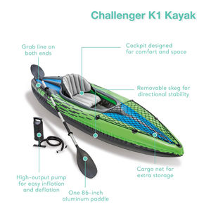 La serie de kayak inflable Yijia <span class=keywords><strong>Challenger</strong></span> incluye Deluxe 86 en paletas de kayak y Bomba de alto rendimiento Super Strong PVC - Product Image 5