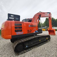 Excavatrice hydraulique sur chenilles Hitachi ZX200 d'occasion, 20 tonnes, bon état de châssis, machine de construction fiable