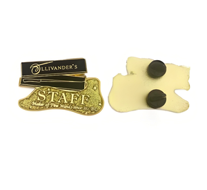 Pin de Esmalte Duro de Aleación de Zinc Chapado en Oro, Insignia Metálica de Forma Irregular para el 18.º Aniversario con Logotipo de Gota Roja - Product Image 3