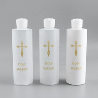 Bouteille d'eau bénite personnalisée vide 4oz 8oz catholique chrétien Jésus croix motif exorcisme Halidom 30ml pour voyage