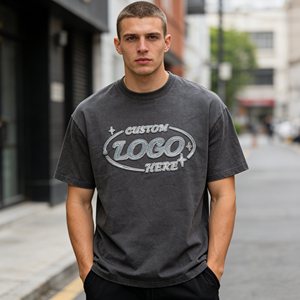 Proveedor de ropa para hombre a bajo precio, nueva colección de verano, camiseta holgada de algodón 100% con efecto lavado y desgastado para hombre. - Product Image 6