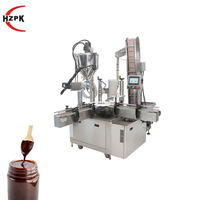 Machine de remplissage et de bouchage automatique HZPK à pompe rotative pour liquides et pâtes, avec trémie chauffante, pour bouteilles en verre, plastique, bidons et bocaux
