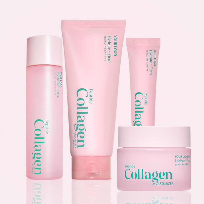Ensemble de soins de la peau de collagène de peptide