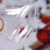 Mini 6*8cm personalizado Ziplock joyería bolsa transparente PVC cosmético joyería almacenamiento cremallera bolsa