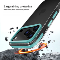 Coque de téléphone personnalisée avec logo de marque pour iPhone 17, coque rigide en acrylique ultra-fine avec absorption des chocs en TPE et touches de précision séparées