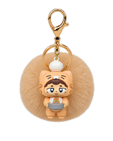 Figurine Miiloo Soft PVC Skala 1/12 dengan Gantungan Kunci Bola Bulu, Kotak Misteri, Hadiah Promosi Kejutan, Unisex