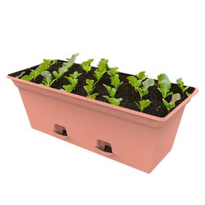 Jardinière <span class=keywords><strong>rectangulaire</strong></span> en plastique PP écologique pour balcon, véranda, jardin, maison, fleurs et herbes - Product Image 3
