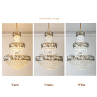 Grand Lustre LED en Cristal pour Hall d'Hôtel, Salle à Manger, Mosquée – Décoration Moderne Nordique de Luxe