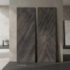 Losa de piedra sinterizada Bold Letina Nero de 800x2400mm y 15mm de grosor, baldosa de porcelana para encimera de cocina de lujo - Product Image 2