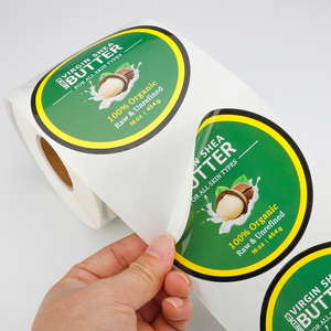 Tùy chỉnh tự dính vòng Hữu Cơ Gói Nhãn CuộN logo in chai không thấm nước Sticker Shea Butter bao bì và ghi nhãn - Product Image 3