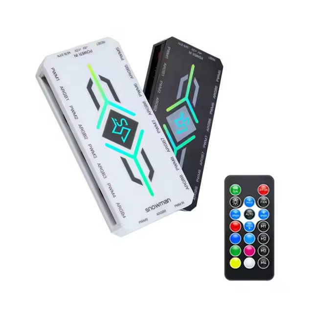 High Quality H9 Mini RGB Hub Controller 5V 3PIN ARGB Remote for SATA Power Supply Snowman Computer Accessories in Stock