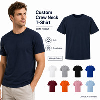 T-shirt à col rond pour homme avec logo personnalisé, OEM, coton peigné de qualité supérieure, streetwear, tee-shirt promotionnel, fabricant de t-shirts à marque privée
