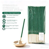 Bâtonnets d'encens aromatiques en bois de santal épaissi, 27 cm de long, écologiques et durables pour le yoga et la méditation, parfum citronnelle