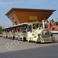 Train touristique sans rail pour adultes et enfants, train d'amusement électrique extérieur de haute qualité à vendre
