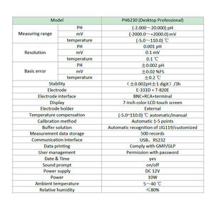 <span class=keywords><strong>PH</strong></span>-mètre de paillasse Smart Lab avec étalonnage automatique Précision 0.001pH Metro UI Conformité GMP/GLP Écran tactile UI <span class=keywords><strong>Calibration</strong></span> automatique - Product Image 6