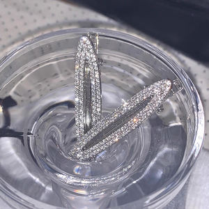 Barrette de luxe à strass, épingle à <span class=keywords><strong>cheveux</strong></span> haut de gamme, barrette latérale exquise <span class=keywords><strong>pour</strong></span> franges, accessoires capillaires - Product Image 4