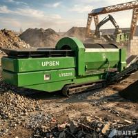 Cribadora Móvil Compacta UTS225 |   Trituradora de Tambor Portátil sobre Orugas para Residuos de Construcción y Lodos Finos
