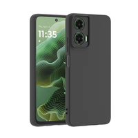 Coque de téléphone portable en TPU souple transparente noire de luxe pour Motorola Moto G35 G55 G85, design de protection intégrale
