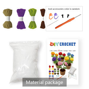 Buatan tangan disesuaikan DIY simulasi tanaman Gambar boneka Crochet ungu, buatan tangan, tersedia dengan harga grosir - Product Image 4