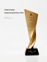 Nouveau trophée créatif en résine cristalline, gravure personnalisée, procédé UV, logo personnalisé, certifié pour les employés exceptionnels et les concours