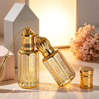 Flacon à bille électroplaqué (verre), flacon pour parfum et huiles essentielles, flacon distributeur d'huiles essentielles pour massage