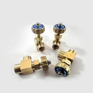 Nissin Copper Needle Valve 1/4 In 2-Way Gas Flow Control Throttle Valve Pneumatic Application - Product Image 1