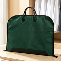 Bolsa de Ropa Oxford de Lujo con Detalles en Cuero para Viajes de Negocios, Porta Trajes Plegable con Asa, Bolsa de Regalo para Padrinos de Boda