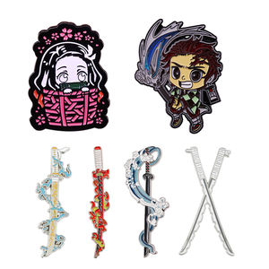 49 colores de alta calidad <span class=keywords><strong>Anime</strong></span> Kamado Tanjiro Metal Cloisonne Badge Pins Metal Craft en bolsa OPP y paquete de tarjetas - Product Image 1