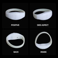 Bracelet LED promotionnel étanche USB personnalisé Glow Dark Slap Bracelet LED activé par la voix