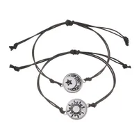Bracelets de couple romantiques lumineux soleil lune, alliage, corde tressée faite à la main, assortis, unisexe, cadeaux de bijoux pour la Saint-Valentin