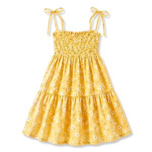 Simple Solid Color Kids Summer Dress Fashion Girls Random Mix Multi-size Mixed Shipment Made in China Model 2026.4 - Product Image 1
