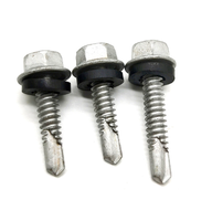 Metric Dacromet High Strength Self-tapping Screws for Carbon Steel with External Hexagonal Flange Drill Bit