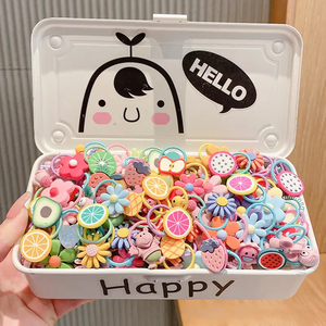 Wholesale10Pcs accessori per fasce elastiche per <span class=keywords><strong>capelli</strong></span> per <span class=keywords><strong>bambina</strong></span> Set di cravatte per <span class=keywords><strong>capelli</strong></span> per bambini anello per <span class=keywords><strong>capelli</strong></span> di animali in gomma con fiore di frutta multicolore - Product Image 1