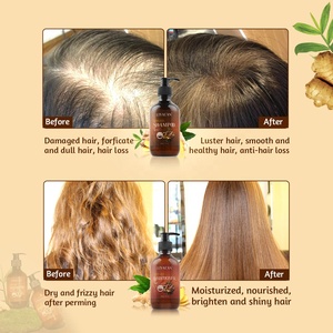 Champú <span class=keywords><strong>y</strong></span> acondicionador de jengibre a base de hierbas para reparar la pérdida de cabello dañada - Product Image 3