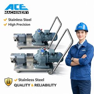 15HP 11KW ZB3A-100 Stainless Steel SS304 SS316L Single Wing Food Rotor Lobe Pump With Transferring High Viscosity Liquid - Product Image 2