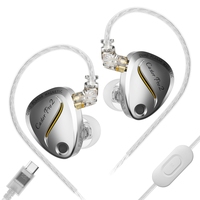 Écouteurs intra-auriculaires filaires de haute qualité, nouveaux KZ Castor Pro 2, pour la musique et les jeux, avec un transducteur dynamique de 10 mm, type C, avec microphone