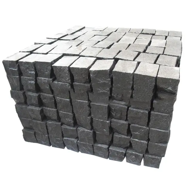 Giá rẻ g684 Granite pavers Vườn cỏ lớn màu đen pavers đường lái xe pavers Granite nhà bếp bàn đá granite