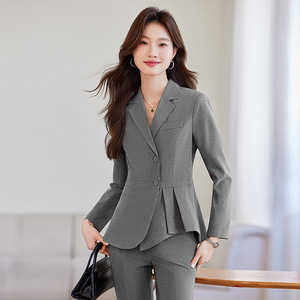 Women's Suit Sets Polyester Formal Full Sleeve Anti-Wrinkle Spring Workwear - Product Image 1