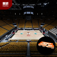 Revêtement de sol portable pour terrain de basket intérieur en bois d'érable, système de démontage rapide pour une réutilisation